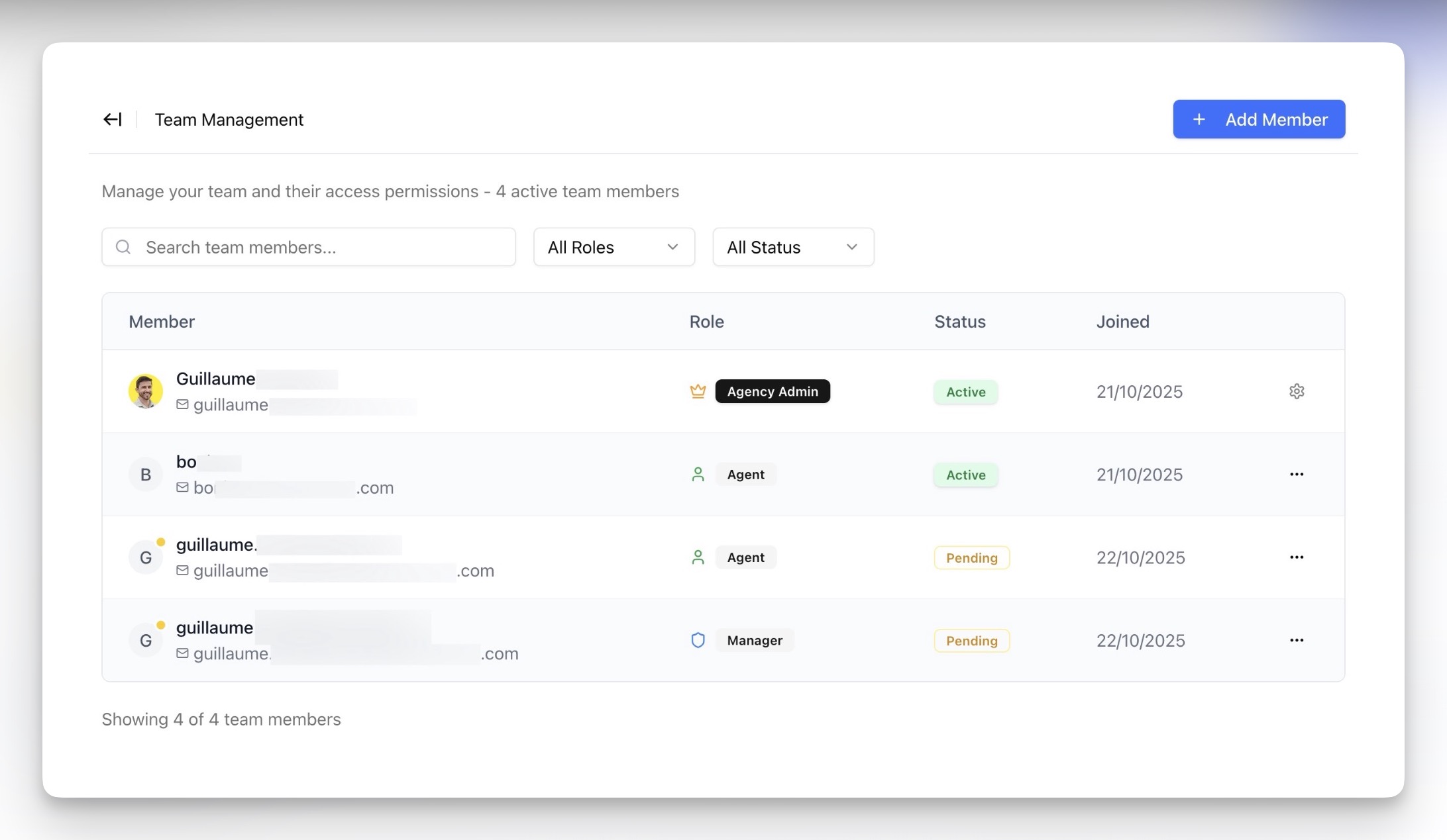 Adding free team members from the dashboard during the trial